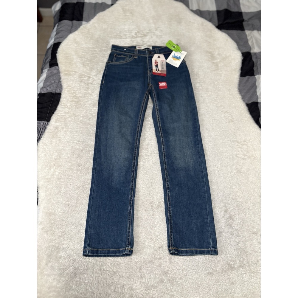 New Levi's 511 Boys Slim Blue‎ Denim Jeans Size 26x27 12R Pants Stretch